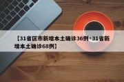 【31省区市新增本土确诊36例·31省新增本土确诊68例】