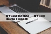 31省区市新增86例确诊—（31省区市新增48例本土确诊病例）