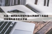 大连一病例致大学城共有81例病例›大连庄河疫情风暴中的大学城